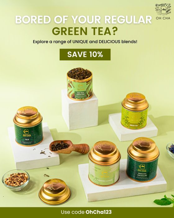 Green tea social media ad creative by Blue Ocean Digital Media, a Mumbai creative and performance marketing agency