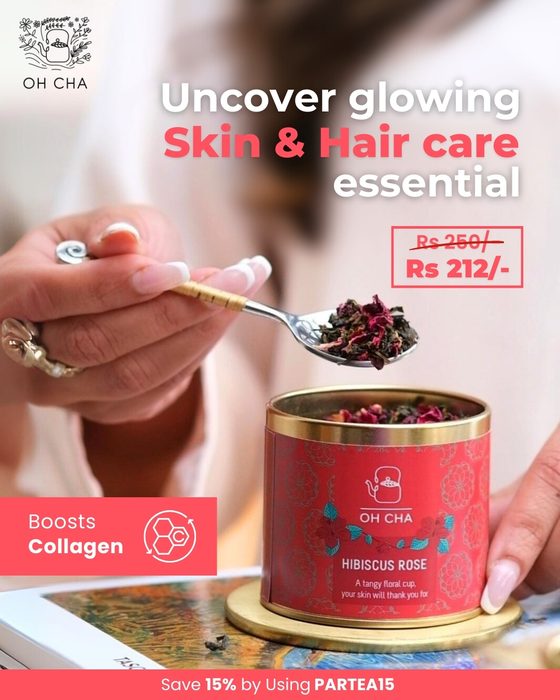 Hibiscus rose tea social media ad creative by Blue Ocean Digital Media, a Mumbai creative and performance marketing agency