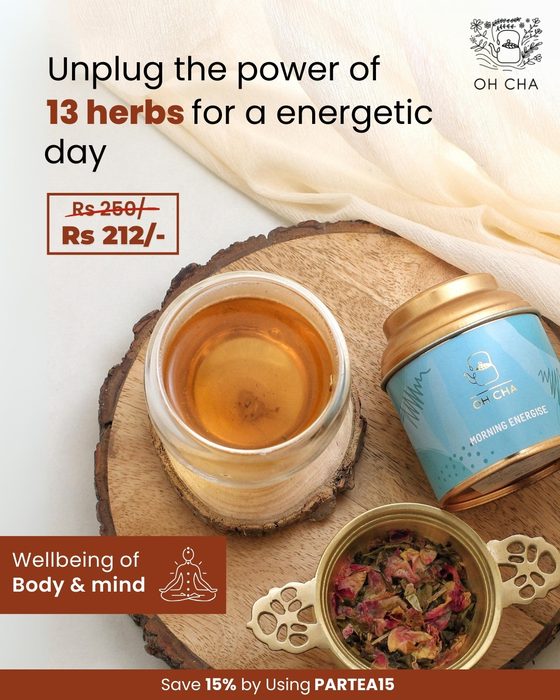 Morning energising tea social media ad creative by Blue Ocean Digital Media, a Mumbai creative and performance marketing agency